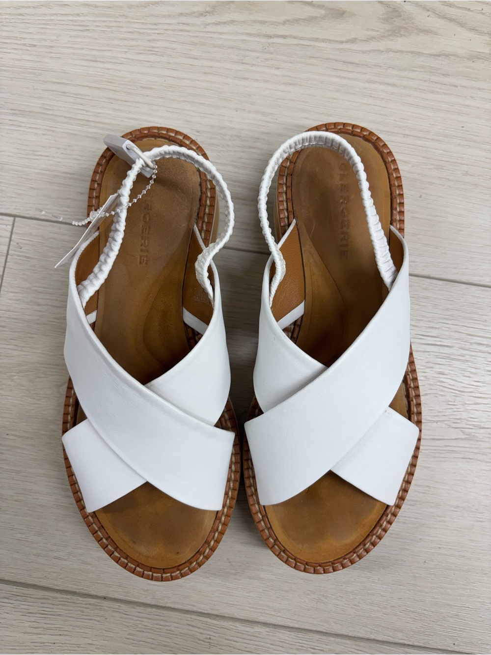 Robert Clergerie Freedom Sandals in White Lambskin Leather